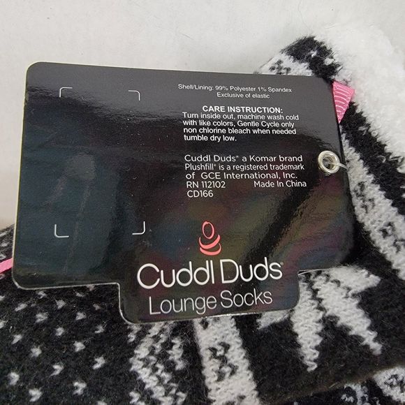 Cuddl Duds Double Layer Plush Filled Lounge Socks - Shoe Size 4-10 NWT - Picture 4 of 4